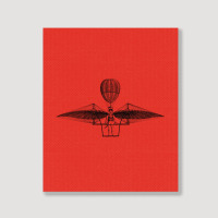 1800s Flying Machine Cool Portrait Canvas Print | Artistshot