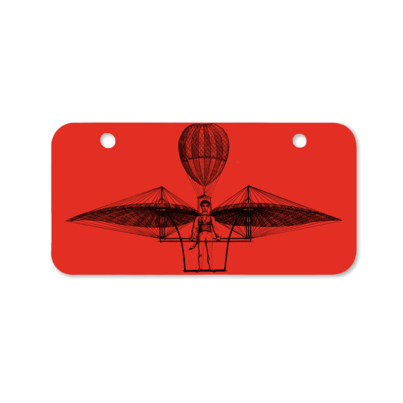 1800s Flying Machine Cool Bicycle License Plate | Artistshot