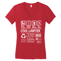 Civil Lawyer T  Multitasking Certified Job Gift It Women's V-neck T-shirt | Artistshot