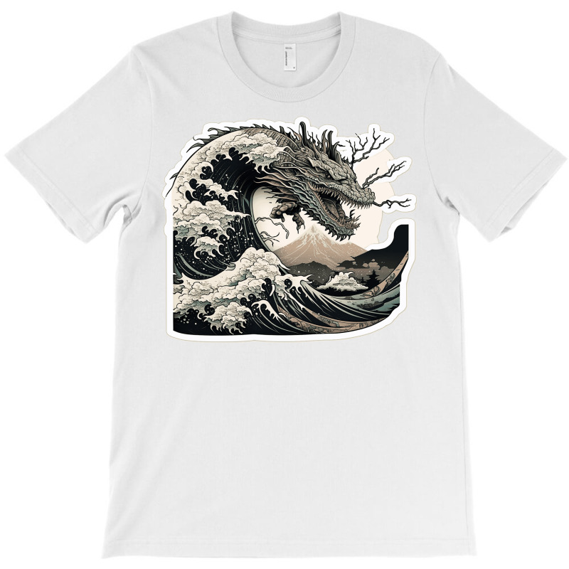 Dragon At Kanagawa Wave T-shirt | Artistshot