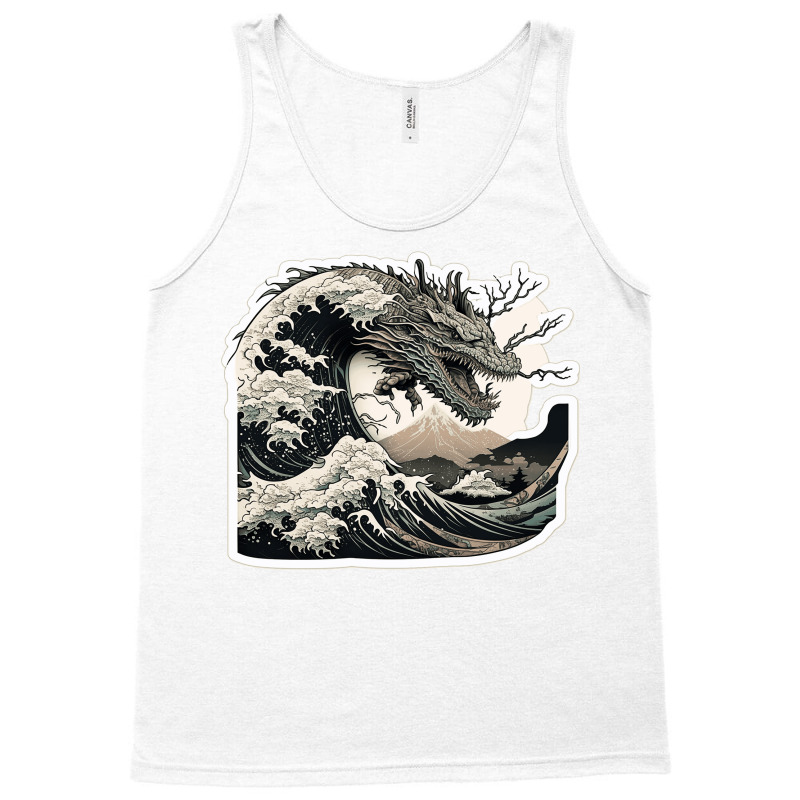 Dragon At Kanagawa Wave Tank Top | Artistshot