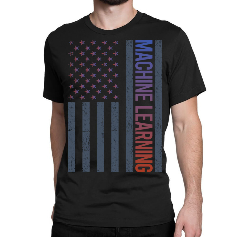 American Flag Machine Learning Nostalgia Classic T-shirt | Artistshot