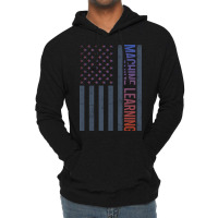 American Flag Machine Learning Nostalgia Lightweight Hoodie | Artistshot