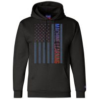 American Flag Machine Learning Nostalgia Champion Hoodie | Artistshot