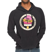 Im Just Here For The Free Ice Cream Funny Family C Vintage Hoodie | Artistshot