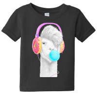 Lamas T  Shirt Lama In The Headphones Of Donuts T  Shirt Baby Tee | Artistshot