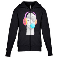 Lamas T  Shirt Lama In The Headphones Of Donuts T  Shirt Youth Zipper Hoodie | Artistshot