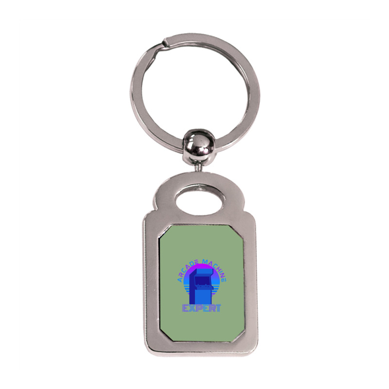 Arcade Machine Expert Aesthetic Silver Rectangle Keychain | Artistshot