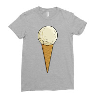 Ice Cream Cone Vanilla Ladies Fitted T-shirt | Artistshot