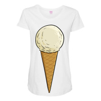 Ice Cream Cone Vanilla Maternity Scoop Neck T-shirt | Artistshot