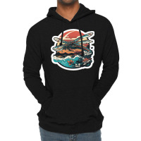 Dragon Fly In Kanagawa Wave Lightweight Hoodie | Artistshot