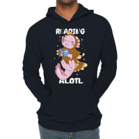 Reading Teacher Funny Fall Axolotl Turkey Thanksgi Lightweight Hoodie | Artistshot