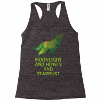 Emerald Green Milky Way Galaxy Wolf   Moonlight An Racerback Tank | Artistshot