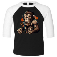 Monkey Angry Toddler 3/4 Sleeve Tee | Artistshot