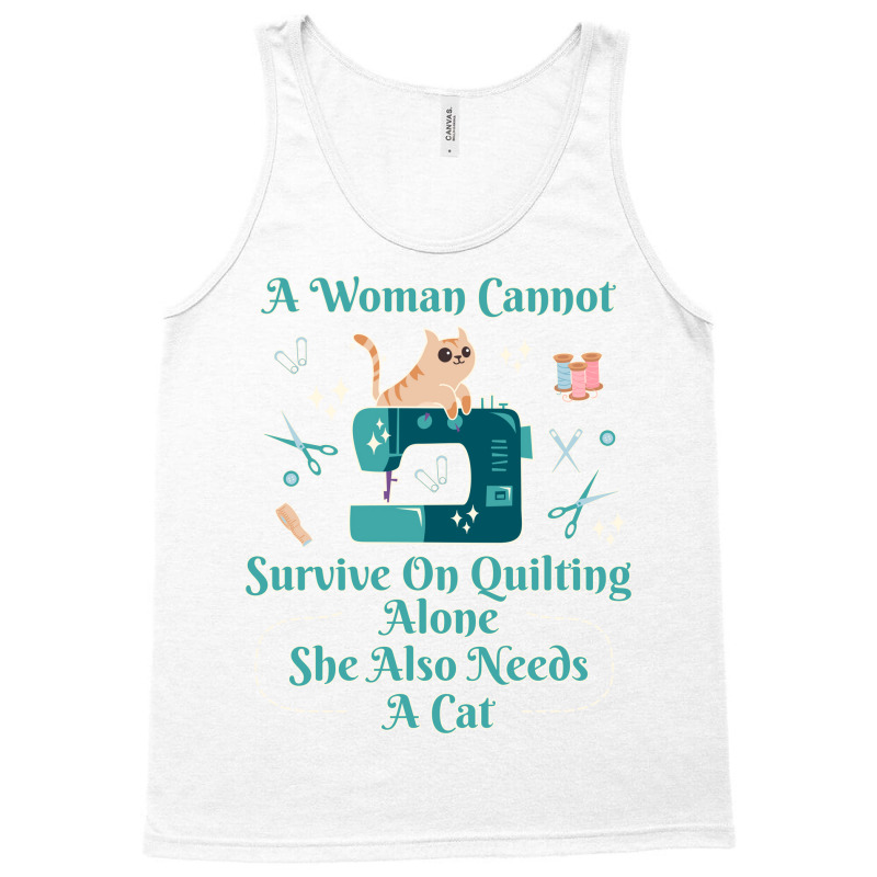 A Woman Cannot Survive On Quilting Alone Hipster Tank Top | Artistshot