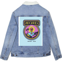 Arcades Cute Unisex Sherpa-lined Denim Jacket | Artistshot