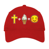 Christ Plus Vanilla Ice Cream Equals Happiness Chr Adjustable Cap | Artistshot