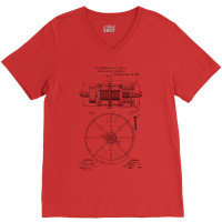 Dynamo Electric Machine Vintage Patent Hand Drawin V-neck Tee | Artistshot