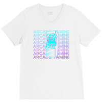 Arcade Gaming Gamer Retro Arcade Gaming Gift Stars V-neck Tee | Artistshot