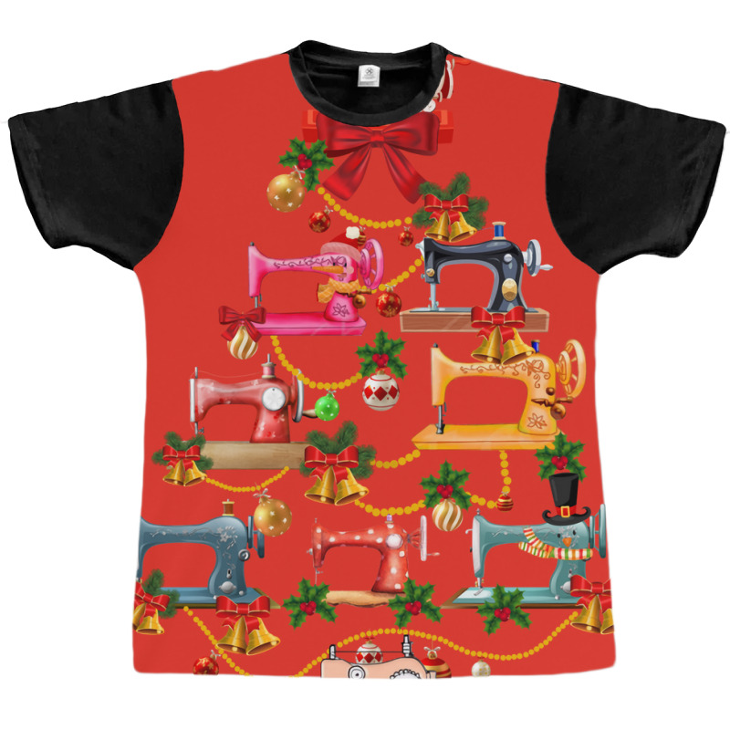 Christmas Tree Of Sewing Machine Funny Graphic T-shirt by defoyalzwic | Artistshot