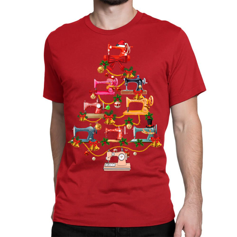 Christmas Tree Of Sewing Machine Funny Classic T-shirt by defoyalzwic | Artistshot