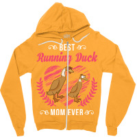 Best Running Duck Mom Ever Yellow Zipper Hoodie | Artistshot