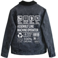 Assembly Line Machine Operator T  Multitasking Cer Unisex Sherpa-lined Denim Jacket | Artistshot