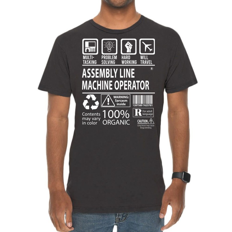 Assembly Line Machine Operator T  Multitasking Cer Vintage T-shirt | Artistshot