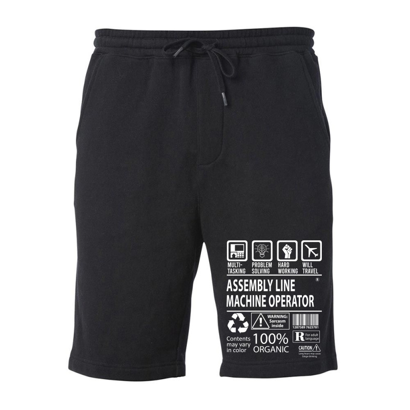 Assembly Line Machine Operator T  Multitasking Cer Fleece Short | Artistshot