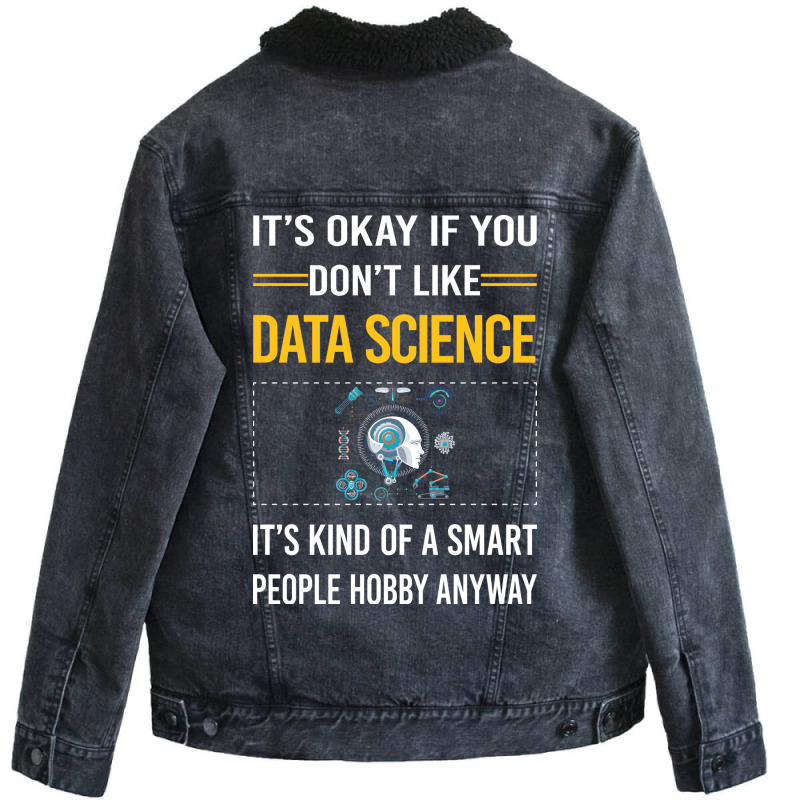 Funny Smart People Data Science Boy Unisex Sherpa-lined Denim Jacket | Artistshot