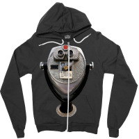 Coin Operated Viewing Machine Blue Zipper Hoodie | Artistshot