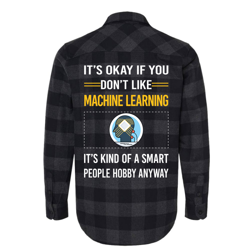 Funny Smart People Machine Learning Blue Flannel Shirt | Artistshot