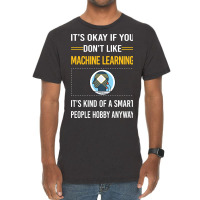 Funny Smart People Machine Learning Blue Vintage T-shirt | Artistshot