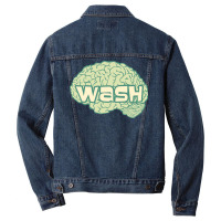 Ecological Green Emblem For Brainwashing 80s Men Denim Jacket | Artistshot