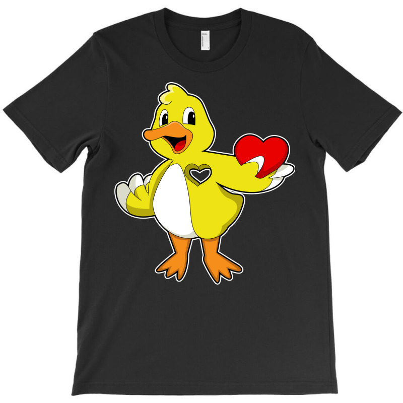 Duck With Heart Humor T-Shirt by bhubanbutjaz | Artistshot