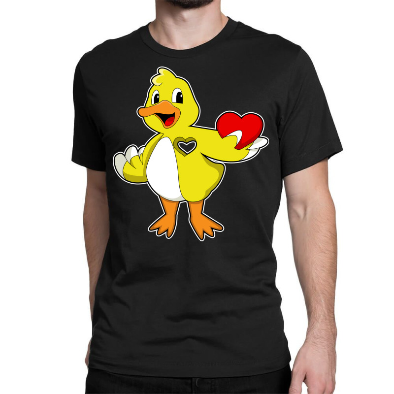 Duck With Heart Humor Classic T-shirt by bhubanbutjaz | Artistshot