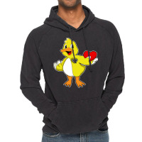 Duck With Heart Humor Vintage Hoodie | Artistshot