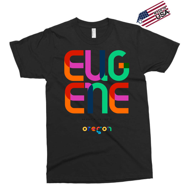 Eugene Oregon Mid Century Pop Art Red Exclusive T-shirt | Artistshot