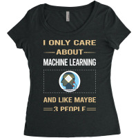 Funny 3 People Machine Learning Aesthetic Women's Triblend Scoop T-shirt | Artistshot