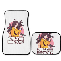 Girl With Guns Anime Humor Full Set Car Mats | Artistshot