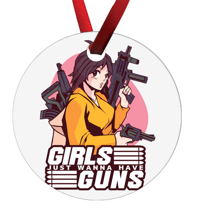 Girl With Guns Anime Humor Ornament | Artistshot