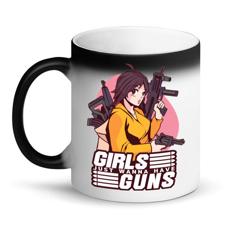 Girl With Guns Anime Humor Magic Mug | Artistshot