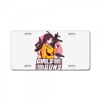 Girl With Guns Anime Humor License Plate | Artistshot