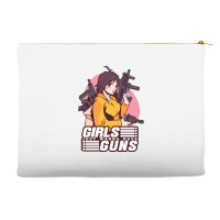 Girl With Guns Anime Humor Accessory Pouches | Artistshot