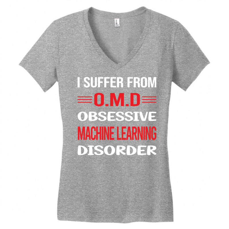 Funny Obsessive 01 Machine Learning Boy Women's V-Neck T-Shirt by umayahalieyap | Artistshot