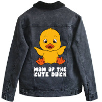 Funny Duck Graphic Red Unisex Sherpa-lined Denim Jacket | Artistshot