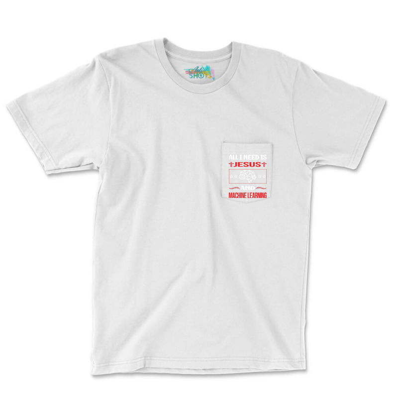 Funny Jesus Machine Learning Aesthetic Pocket T-shirt | Artistshot