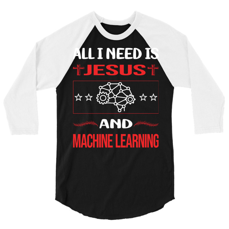 Funny Jesus Machine Learning Aesthetic 3/4 Sleeve Shirt | Artistshot