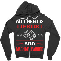 Funny Jesus Machine Learning Aesthetic Zipper Hoodie | Artistshot