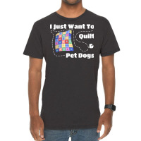 I Just Want To Quilt Pet Dogs Hipster Nostalgia Vintage T-shirt | Artistshot